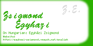 zsigmond egyhazi business card